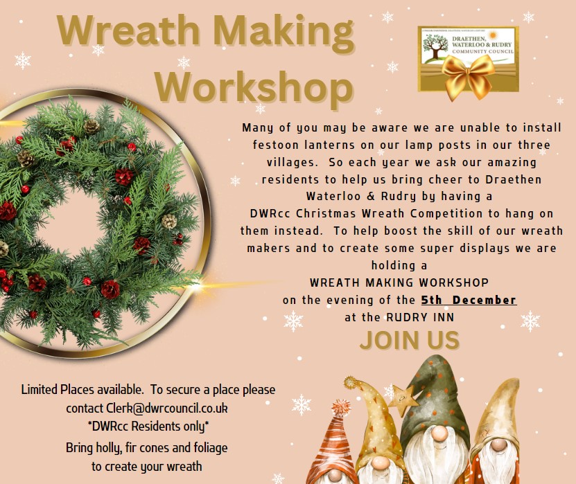 WREATH MAKING WORKSHOP 5th DECEMBER 2022