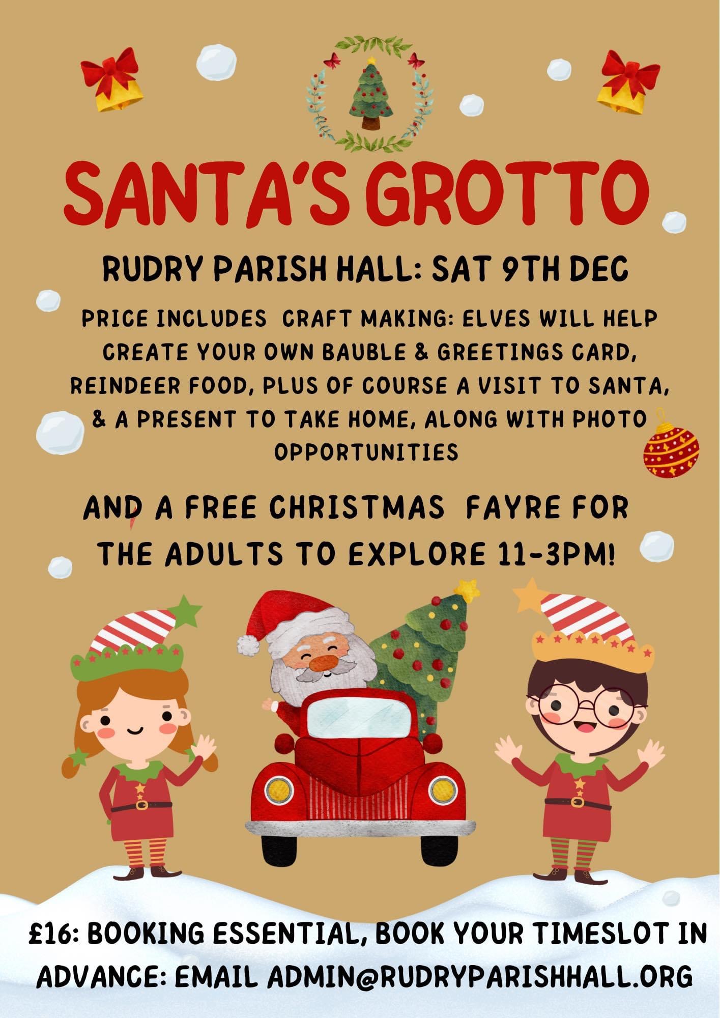 Santa’s Grotto at Rudry Parish Hall 