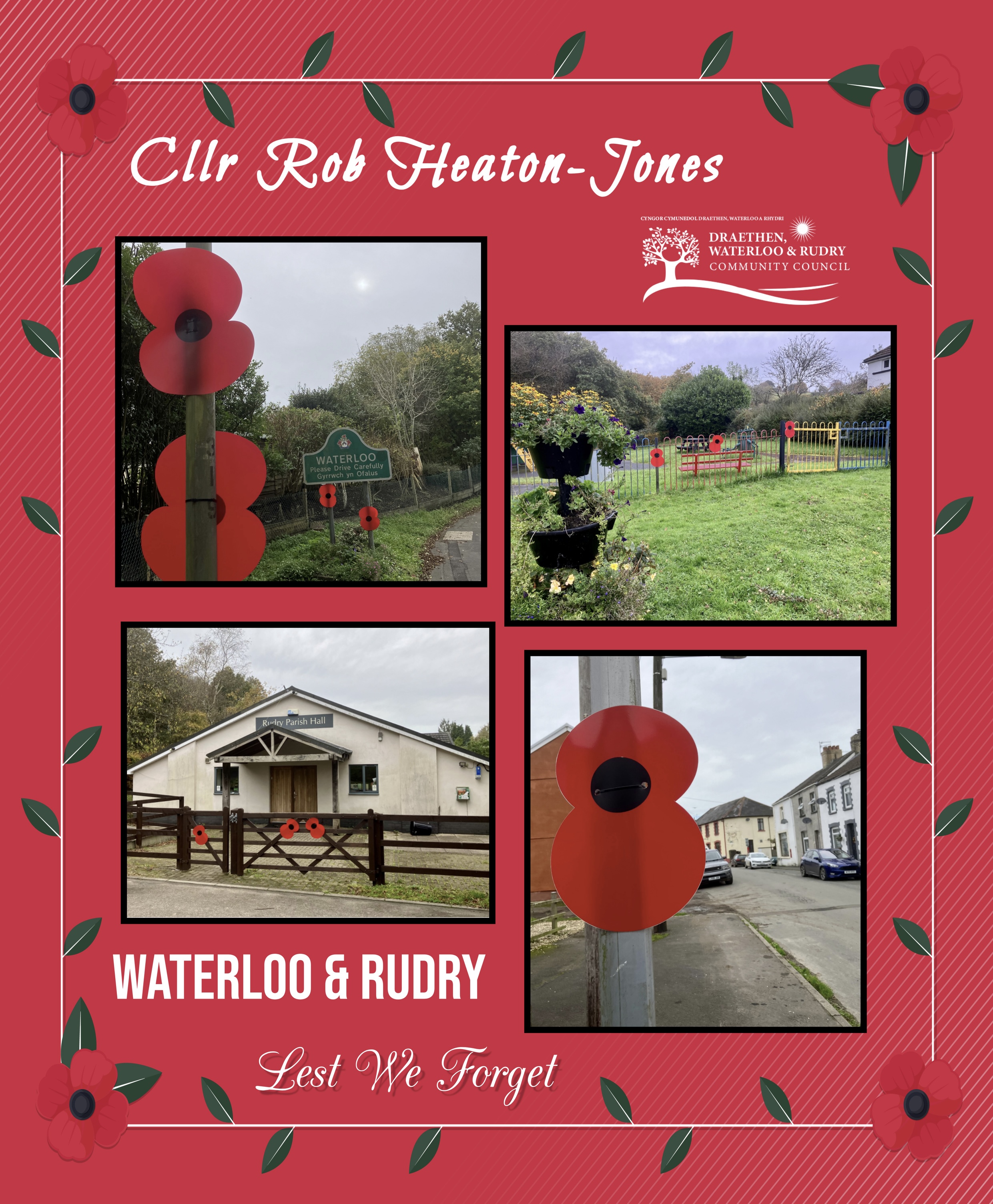 Lamppost Poppies in Waterloo & Rudry