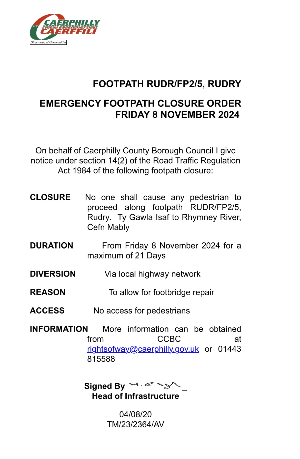 FOOTPATH RUDR/FP2/5, RUDRY